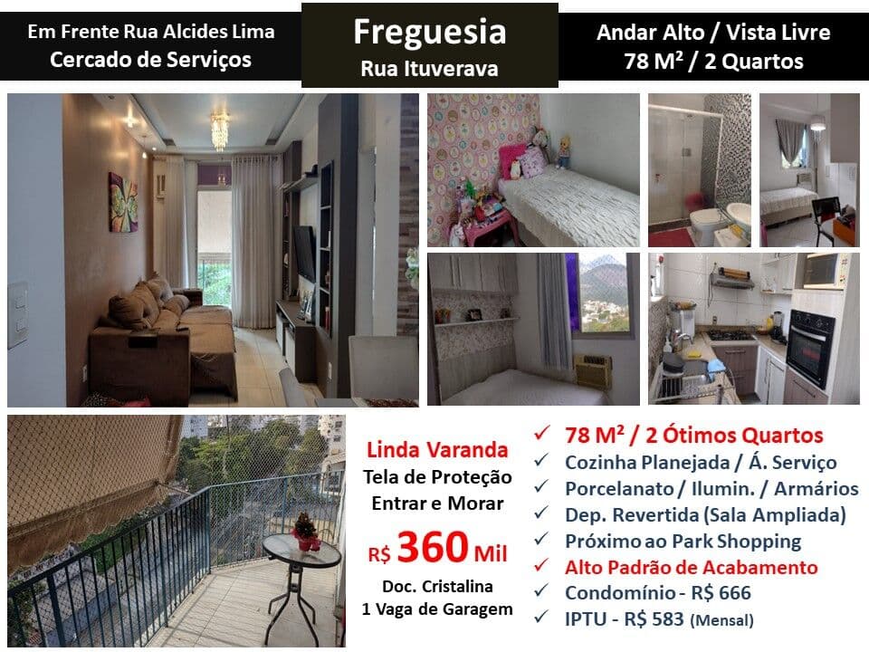 Apto JPA Freguesia Ituverava 78M² 2