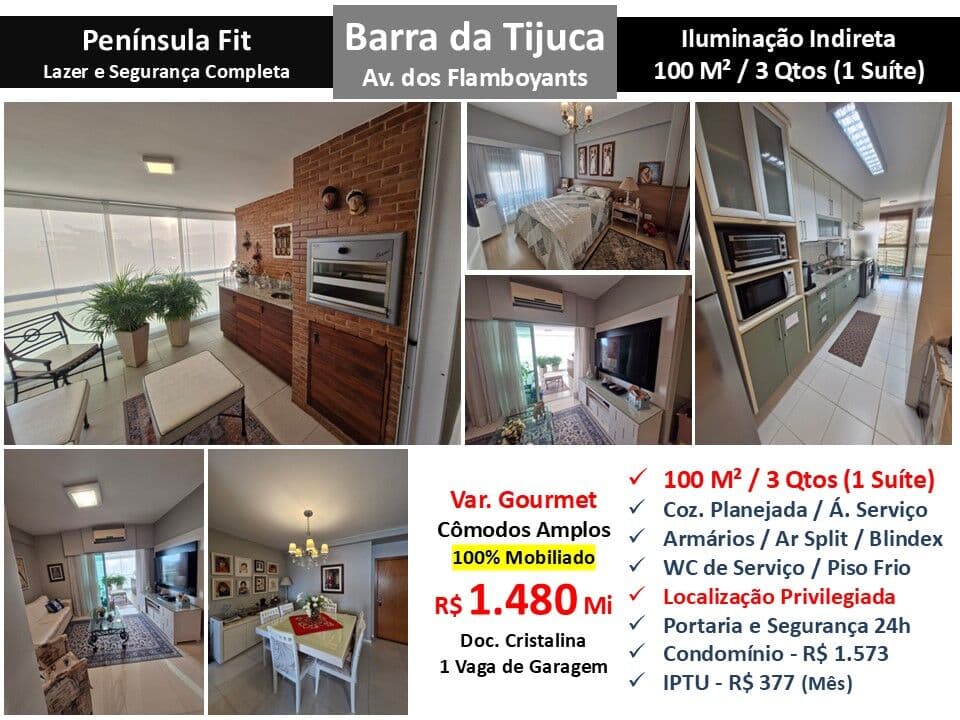 Apto Barra da Tijuca Península Fit 100M²