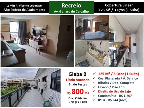 Cob Recreio Gleba B Genaro de Carvalho 125M² Linear
