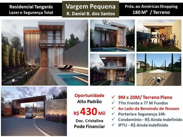 Terreno Vargem Pequena Tangaras 180M²