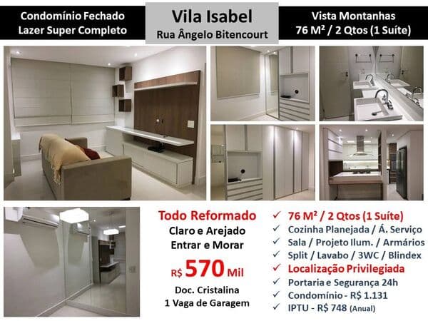 Apto Vila Isabel Ângelo Bittencourt 76M²