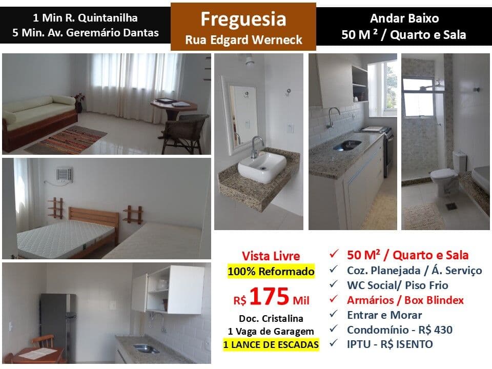 Apto JPA Freguesia Edgard Werneck 50M²