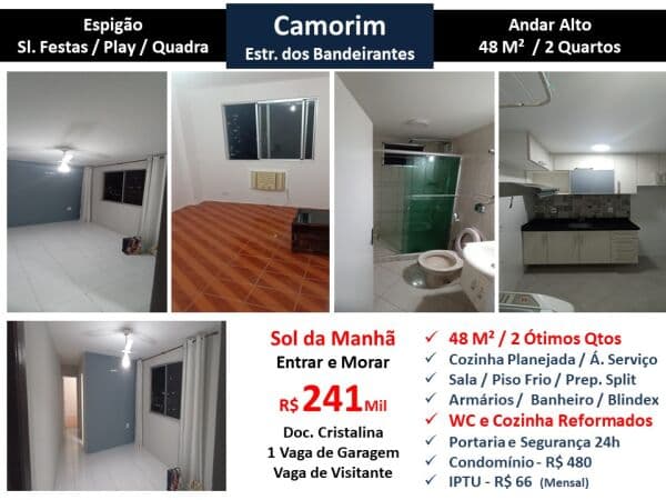Apto Barra da Tijuca Camorim Espigão 48M² 2