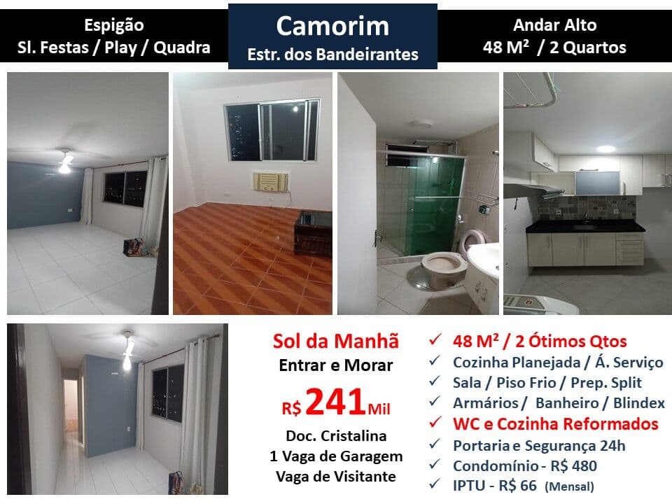 Apto Barra da Tijuca Camorim Espigão 48M² 2