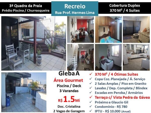 Cob Recreio Gleba A Praia Hermes de Lima 370M²