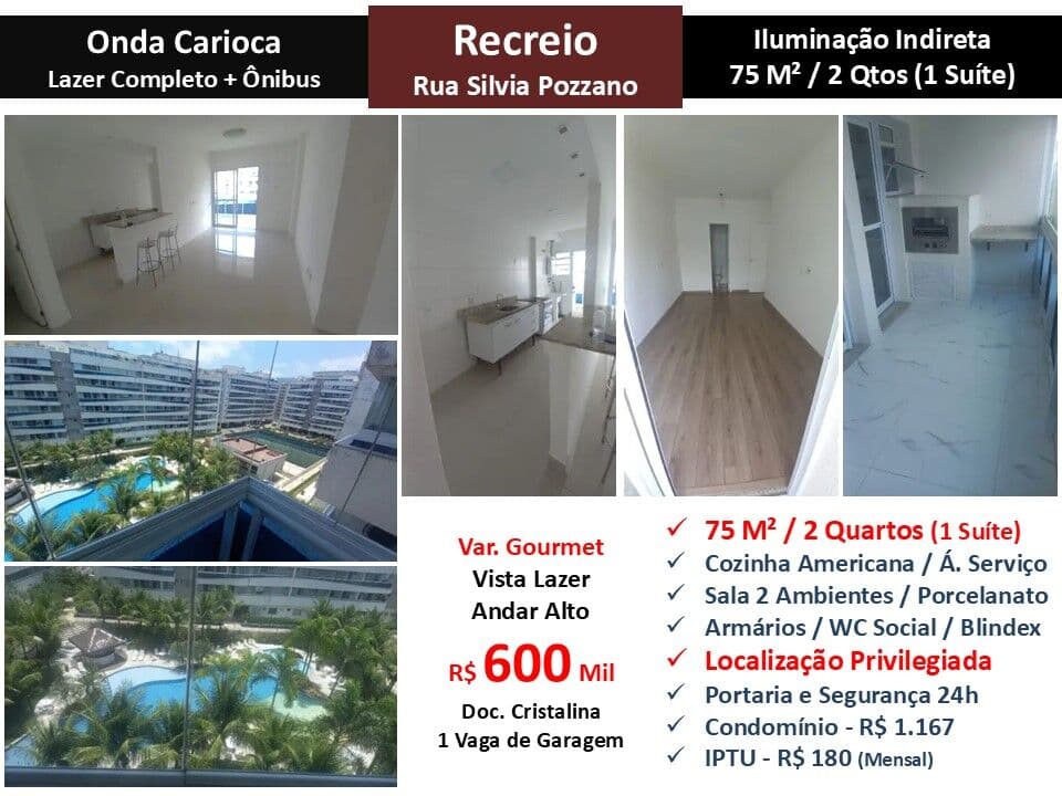 Apto Recreio Zico Onda Carioca 75M² 3