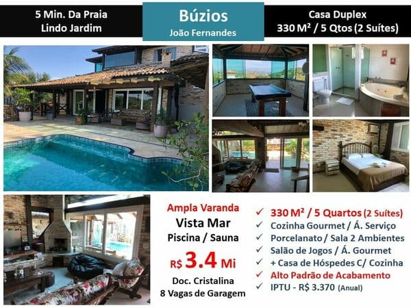 Casa Búzios Joao Fernandes 330M²