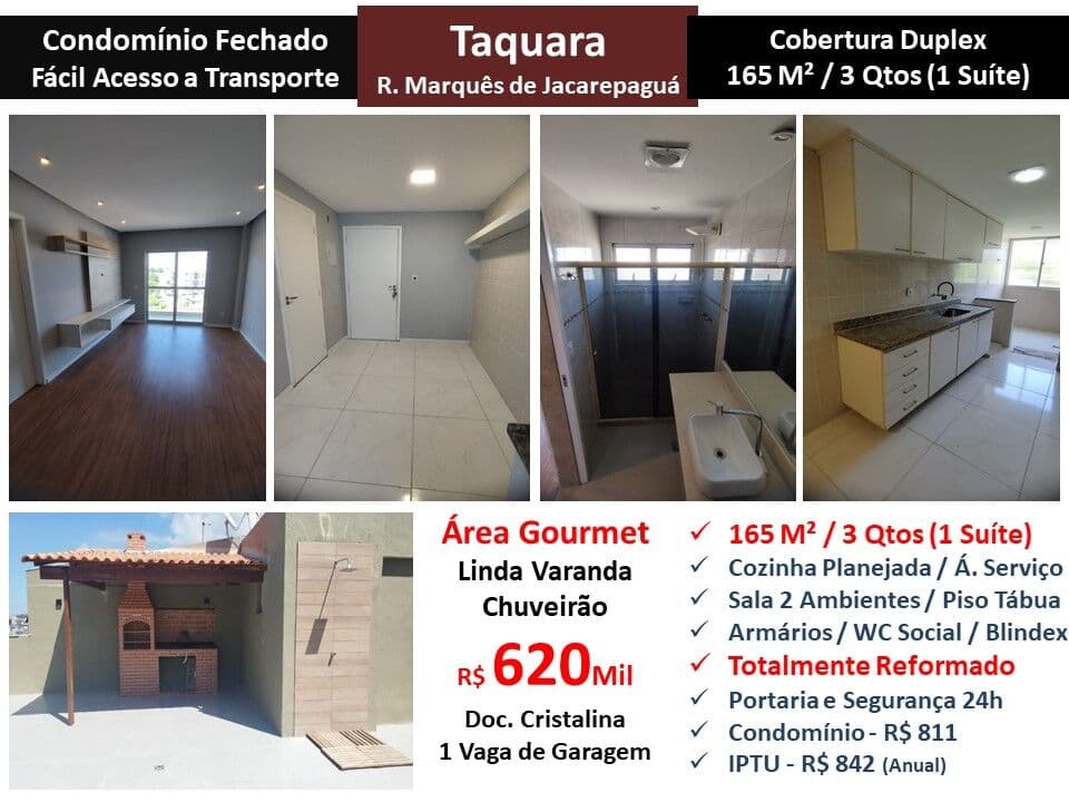 Cob JPA Taquara Marquês de Jacarepaguá 165M²