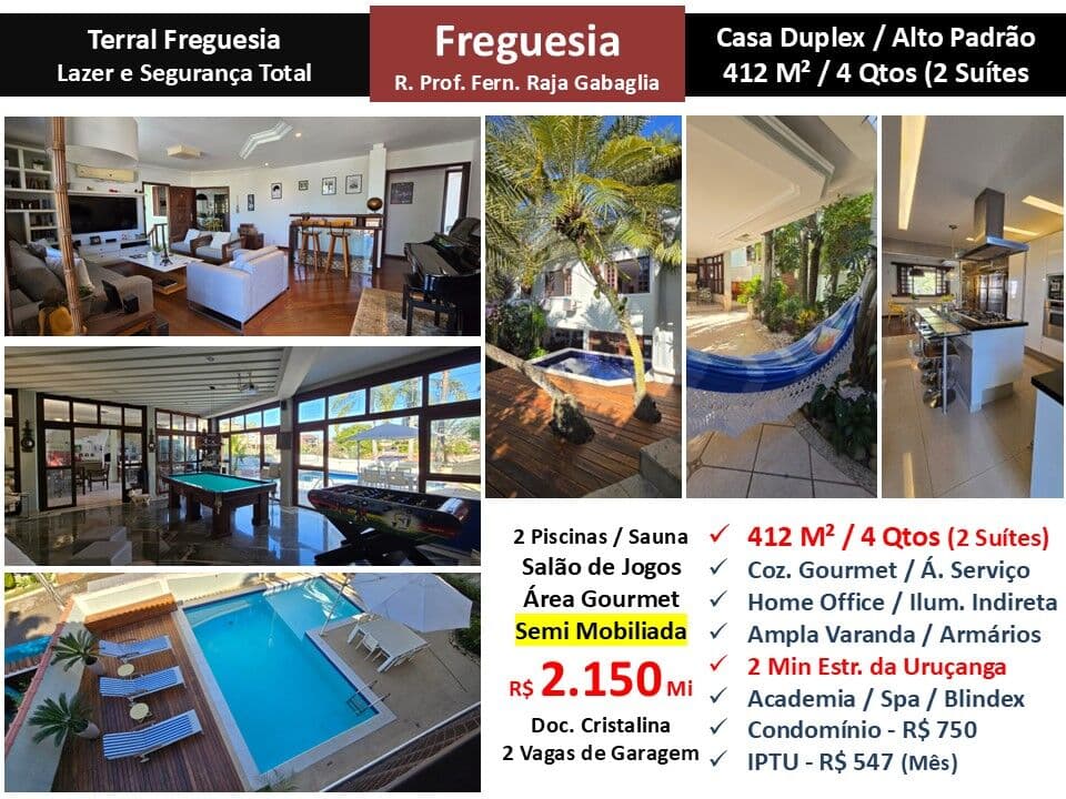 Casa JPA Freguesia Raja Gabaglia Terral 412M²