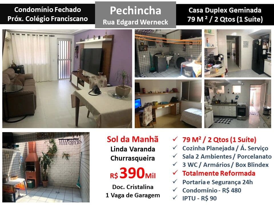 Casa JPA Pechincha Edgard Werneck 79M²