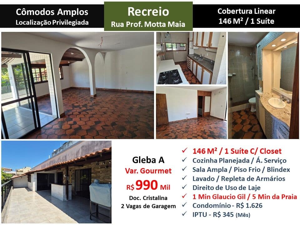 Cob Recreio Gleba A Prof. Motta Maia 146M² Linear