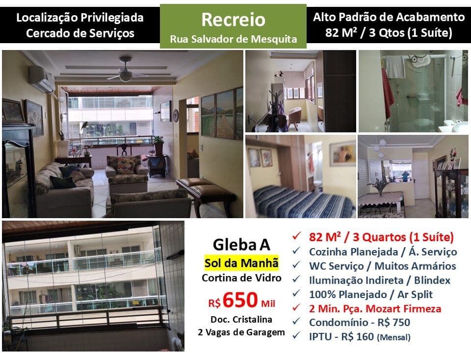 Apto Recreio Gleba A Salvador de Mesquita 82M²