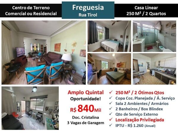 Casa JPA Freguesia Tirol 250M² Linear