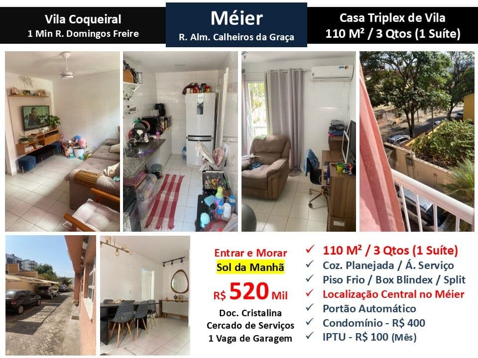 Casa Méier Alm. Calheiros da Graça 110M²