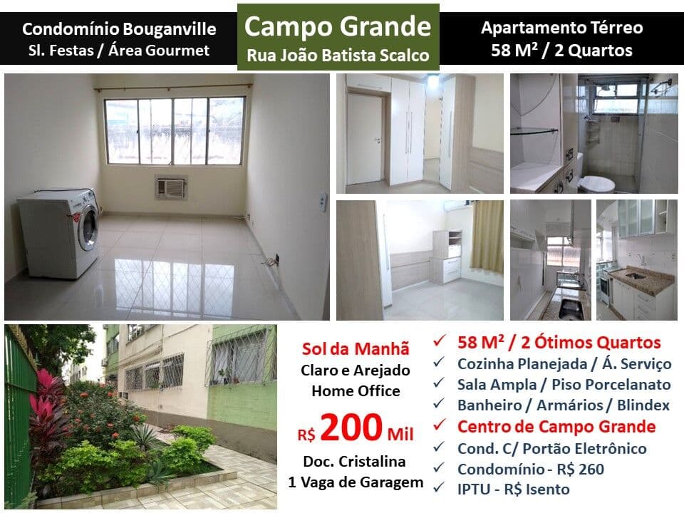 Apto Campo Grande Bouganville 58M² Garden