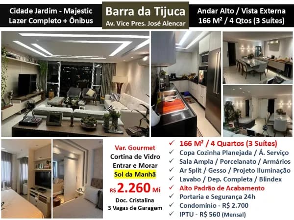 Apto Barra da Tijuca Cidade Jardim Majestic 166M² 8