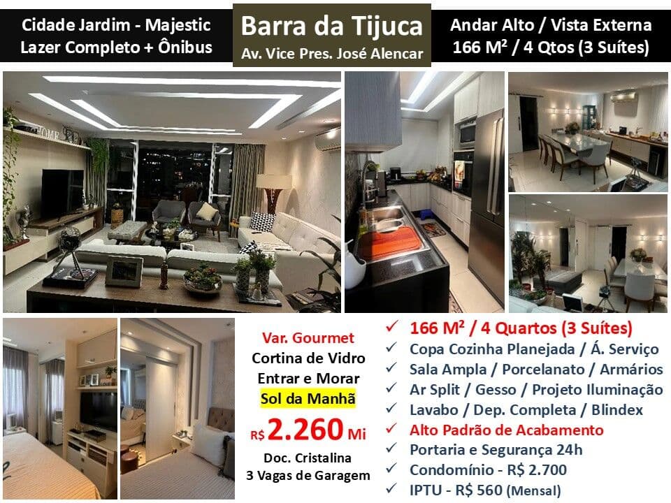 Apto Barra da Tijuca Cidade Jardim Majestic 166M² 8