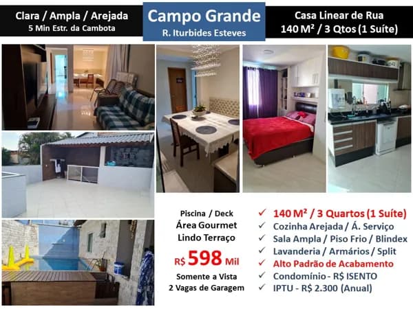 Casa Campo Grande Iturbides Esteves 140M²