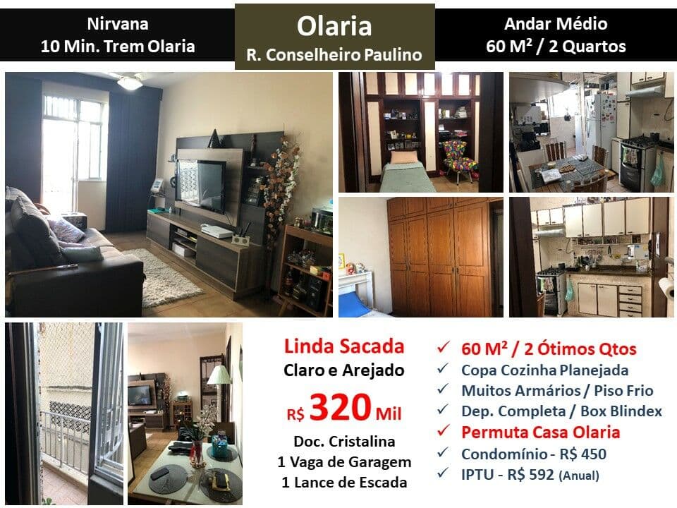 Apto Olaria Conselheiro Paulino 60M²