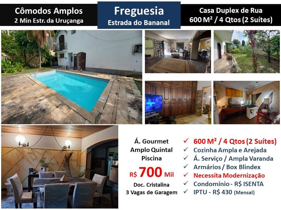 Casa JPA Freguesia Bananal 600M²