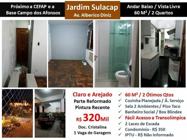 Apto JPA Sulacap Alberico Diniz 60M²
