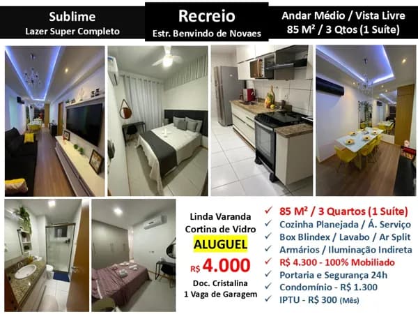 Apto Recreio Sublime 85M²