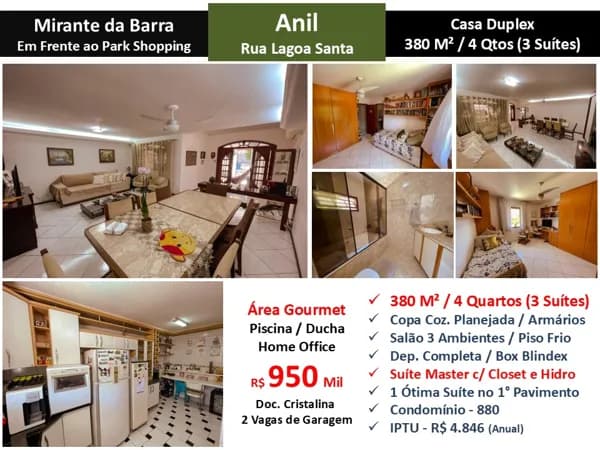 Casa JPA Anil Mirante da Barra 380M² 2