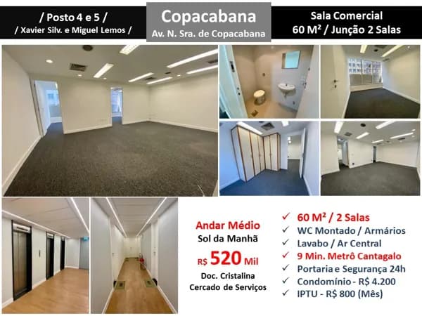 Sala Copacabana N.S de Copacabana 60M²