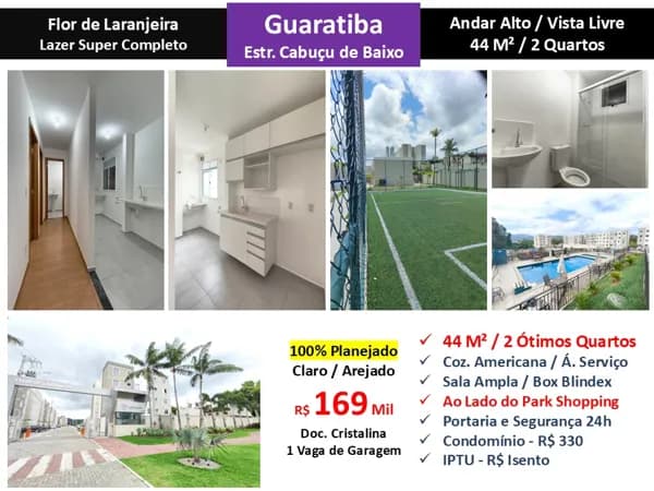 Apto Guaratiba Flor de Laranjeira 44M²