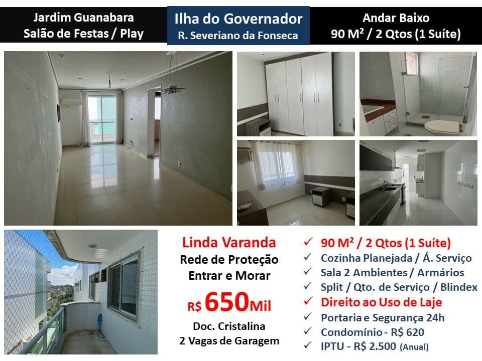 Apto Jardim Guanabara Severiano da Fonseca 90M²