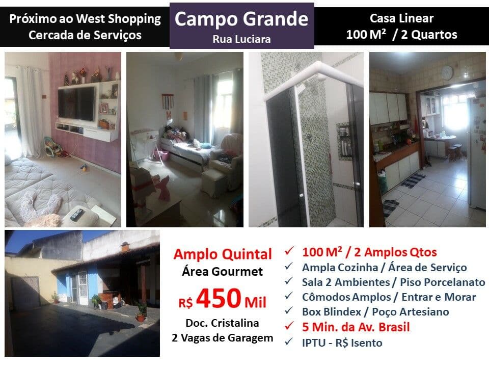 Casa Campo Grande Luciara 100M²