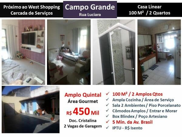 Casa Campo Grande Luciara 100M²