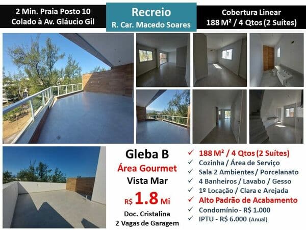Cob Recreio Gleba B Carlota Macedo Soares 188M² Linear