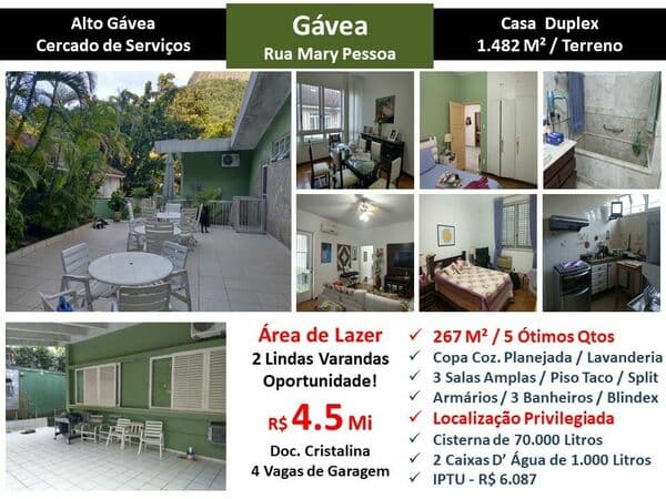 Casa Gavea Mary Pessoa 267M²