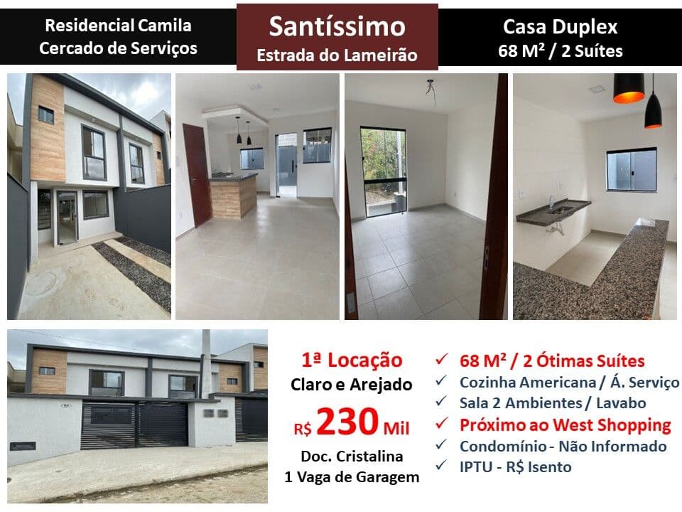 Casa Santíssimo Residencial Camila 68M²