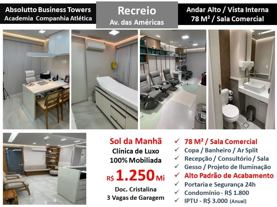 Sala Recreio Absolutto 78M²