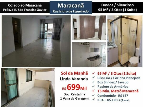 Apto Maracanã Isidro de Figueiredo 95M²