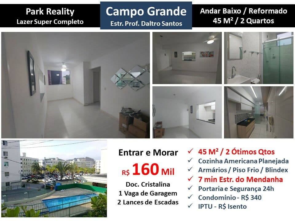 Apto Campo Grande Park Reality 45M² 2