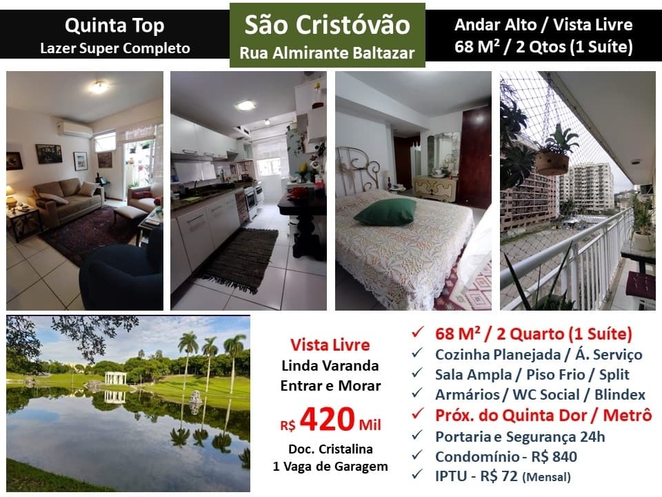Apto São Cristovão Quinta Top 68M²