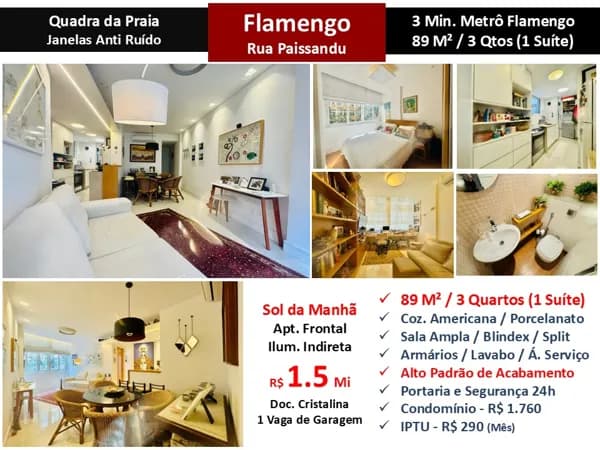 Apto Flamengo Paissandu 89M²