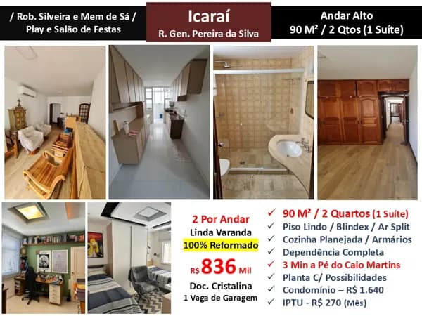 Apto Niteroi Icarai Pereira da Silva 90M²