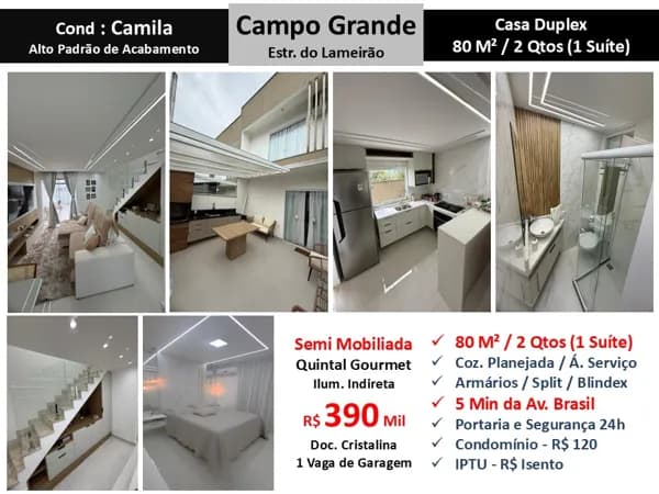 Casa Campo Grande Lameirao Camila 80M²