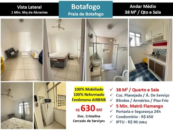 Apto Botafogo Praia de Botafogo 38M²
