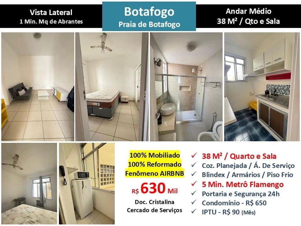 Apto Botafogo Praia de Botafogo 38M²