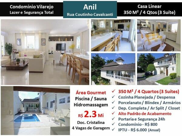 Casa JPA Anil Vilarejo 350M²
