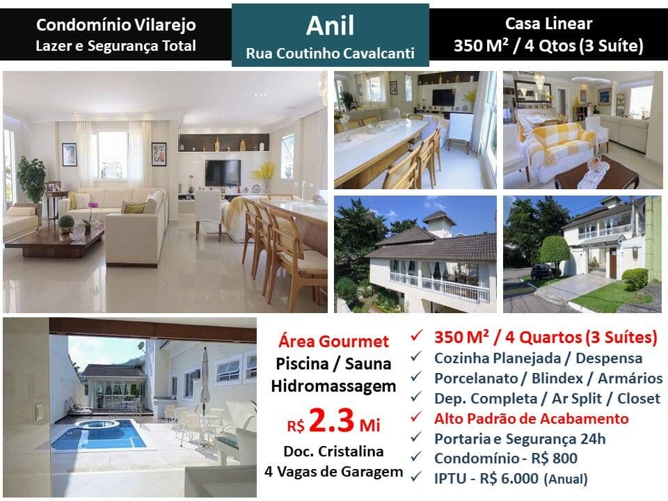 Casa JPA Anil Vilarejo 350M²