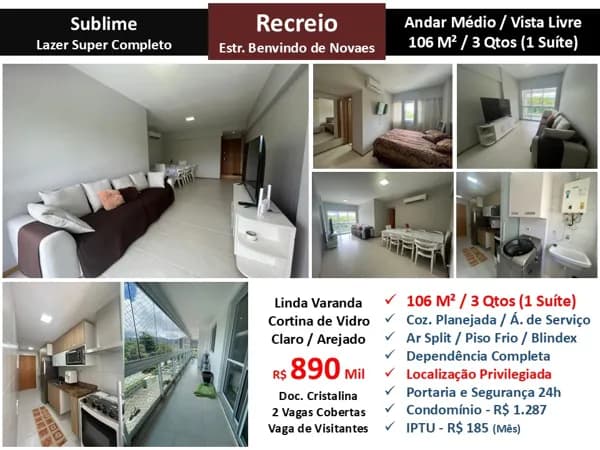 Apto Recreio Sublime 106M²