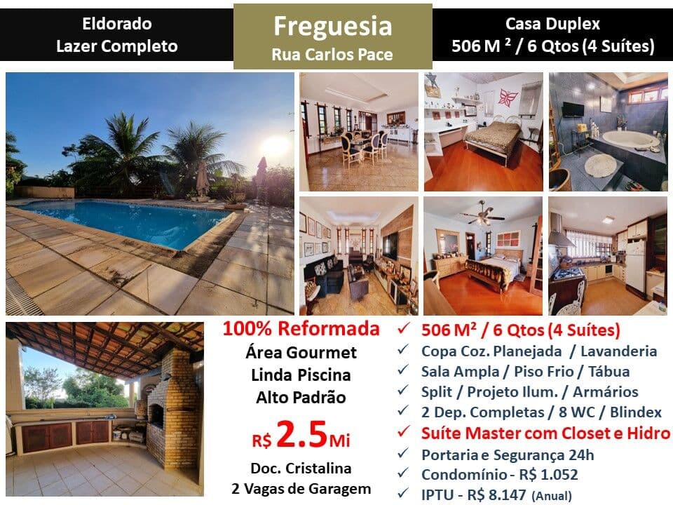 Casa JPA Freguesia Eldorado 506M²