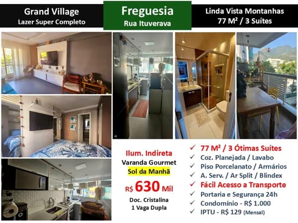 Apto JPA Freguesia Ituverava Grand Village 77M² 4