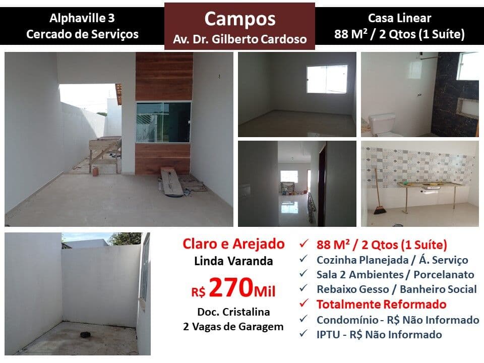 Casa Campos Alphaville 3 88M² Linear